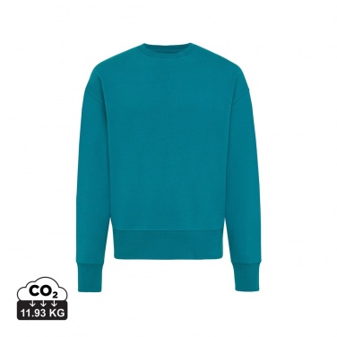 Logo trade promotional merchandise photo of: Iqoniq Kruger relaxed recycled cotton crew neck