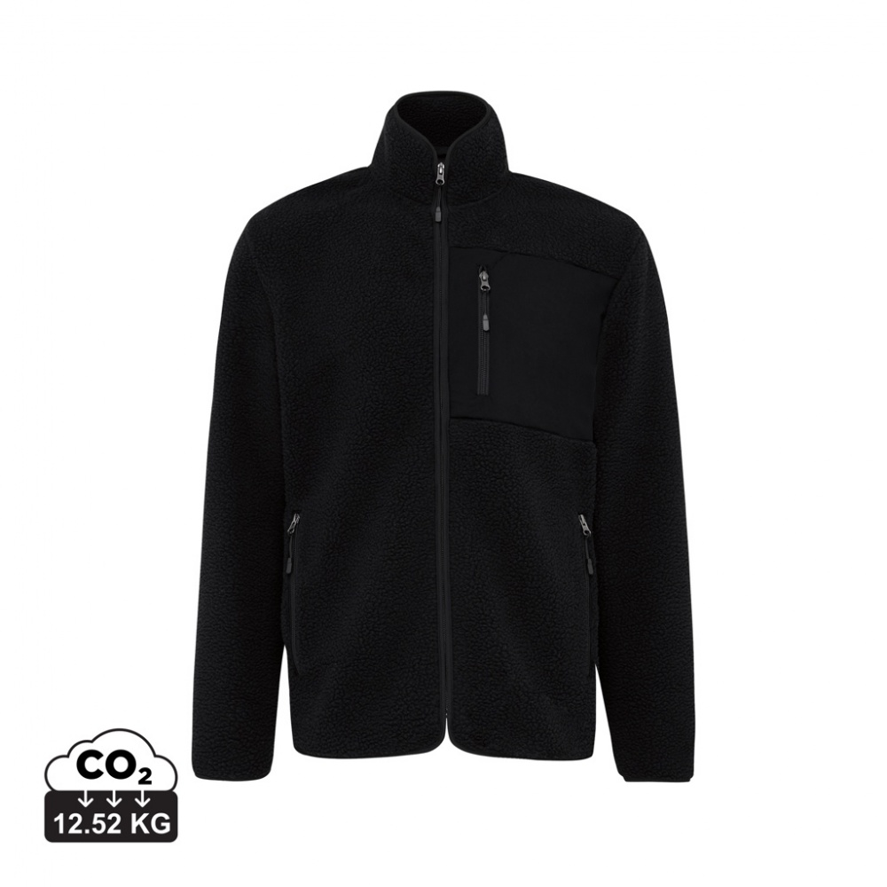 Logo trade promotional gift photo of: Iqoniq Diran recycled polyester pile fleece jacket