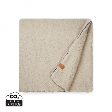 Logo trade corporate gift photo of: VINGA Maine GRS recycled double pile blanket
