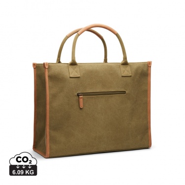 Logo trade promotional merchandise picture of: VINGA Bosler RCS recycled canvas office tote