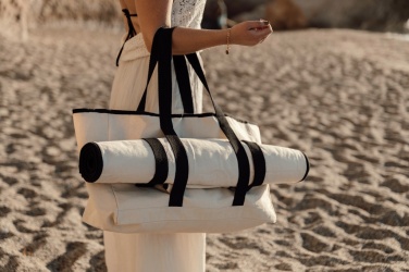 Logo trade corporate gifts picture of: VINGA Volonne AWARE™ recycled canvas beach bag
