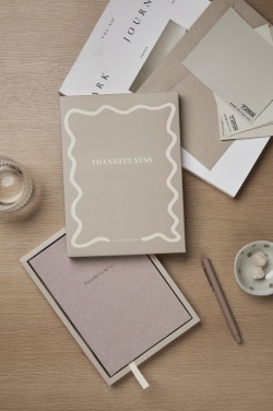 Logo trade promotional gift photo of: VINGA Thankfulness GRS recycled paper journal