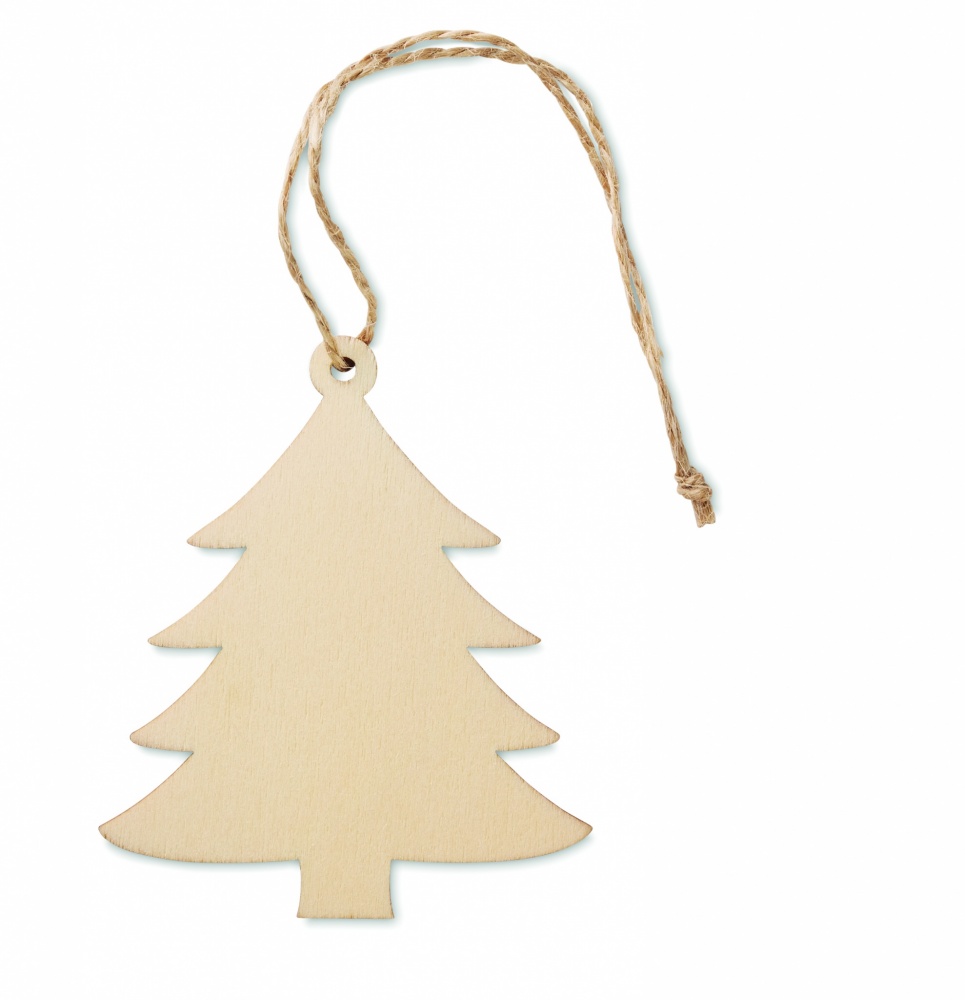 Logo trade promotional product photo of: Wooden Tree shaped hanger