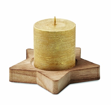 Logo trade promotional product photo of: Candle on star wooden base