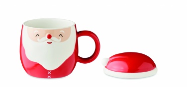 Logo trade promotional merchandise image of: Ceramic mug with lid 370 ml