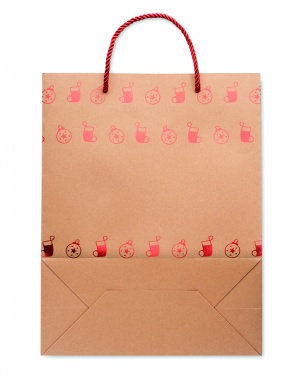 Logo trade promotional gifts image of: Gift paper bag with pattern