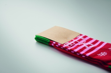 Logo trade promotional gift photo of: Pair of Christmas socks M