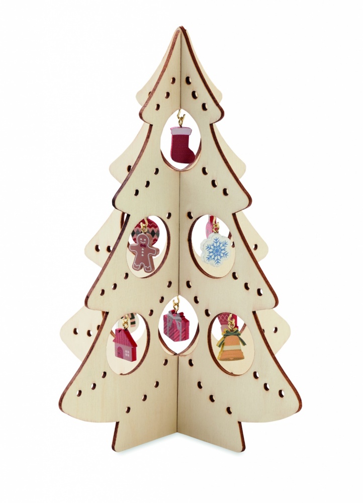 Logotrade promotional products photo of: Wooden Xmas tree decoration