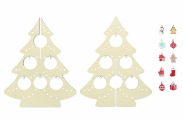Logo trade promotional merchandise photo of: Wooden Xmas tree decoration