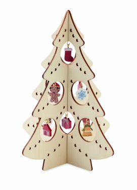 Logo trade promotional items picture of: Wooden Xmas tree decoration
