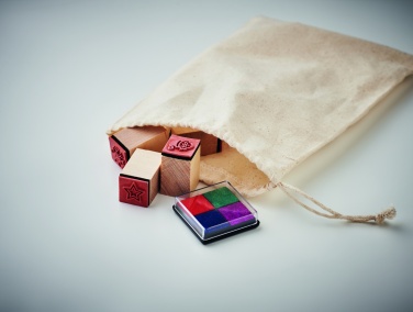 Logo trade promotional products picture of: 8 wooden Christmas stamps set