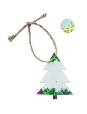 Logo trade promotional items image of: Seed paper Xmas ornament