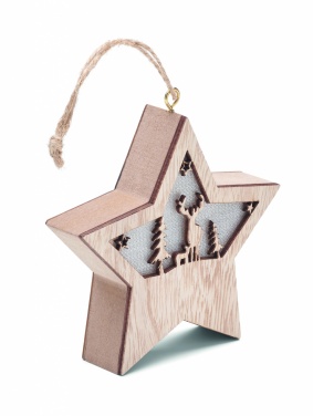 Logotrade promotional item image of: MDF star with light
