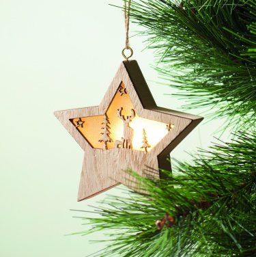 Logotrade corporate gift image of: MDF star with light
