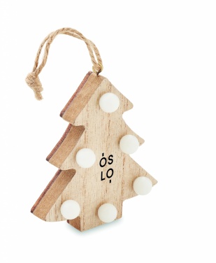 Logo trade corporate gifts picture of: Wooden weed tree with lights