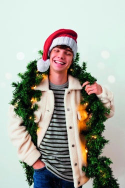 Logo trade promotional item photo of: Long Christmas knitted beanie