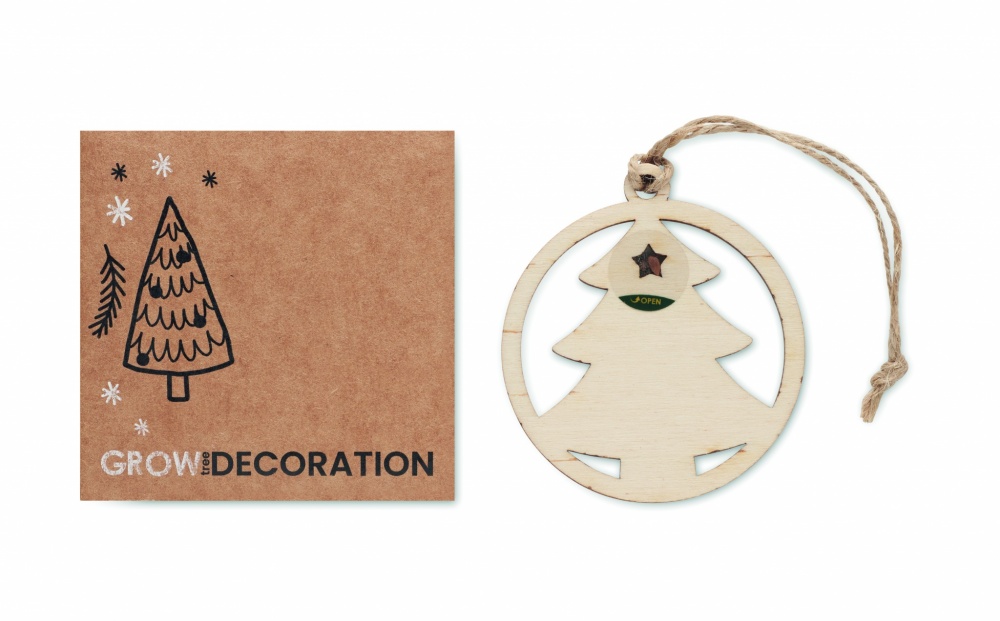 Logo trade promotional products picture of: Wooden tree shape hanger