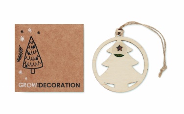 Logo trade promotional merchandise picture of: Wooden tree shape hanger