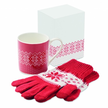 Logotrade advertising product picture of: Winter gift mug and gloves set