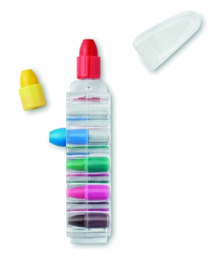 Logo trade business gift photo of: Set of 6 wax crayons