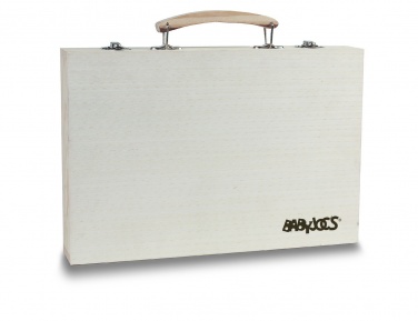 Logotrade promotional item image of: Artist's set in wooden box