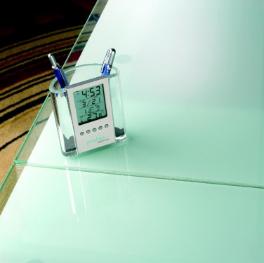 Logo trade corporate gifts image of: Pen holder with calendar