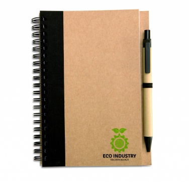 Logotrade promotional merchandise picture of: B6 recycled notebook with pen