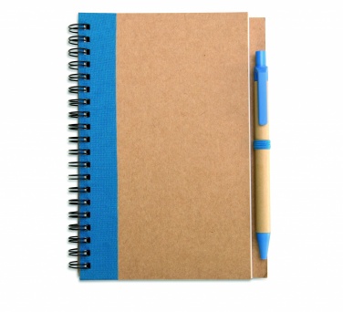 Logotrade promotional item image of: B6 recycled notebook with pen