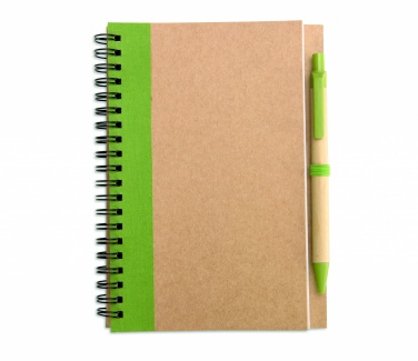Logotrade promotional product image of: B6 recycled notebook with pen