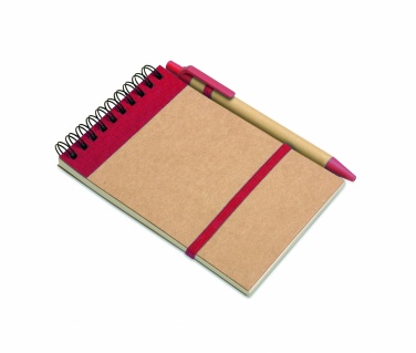 Logotrade business gift image of: A6 recycled notepad with pen