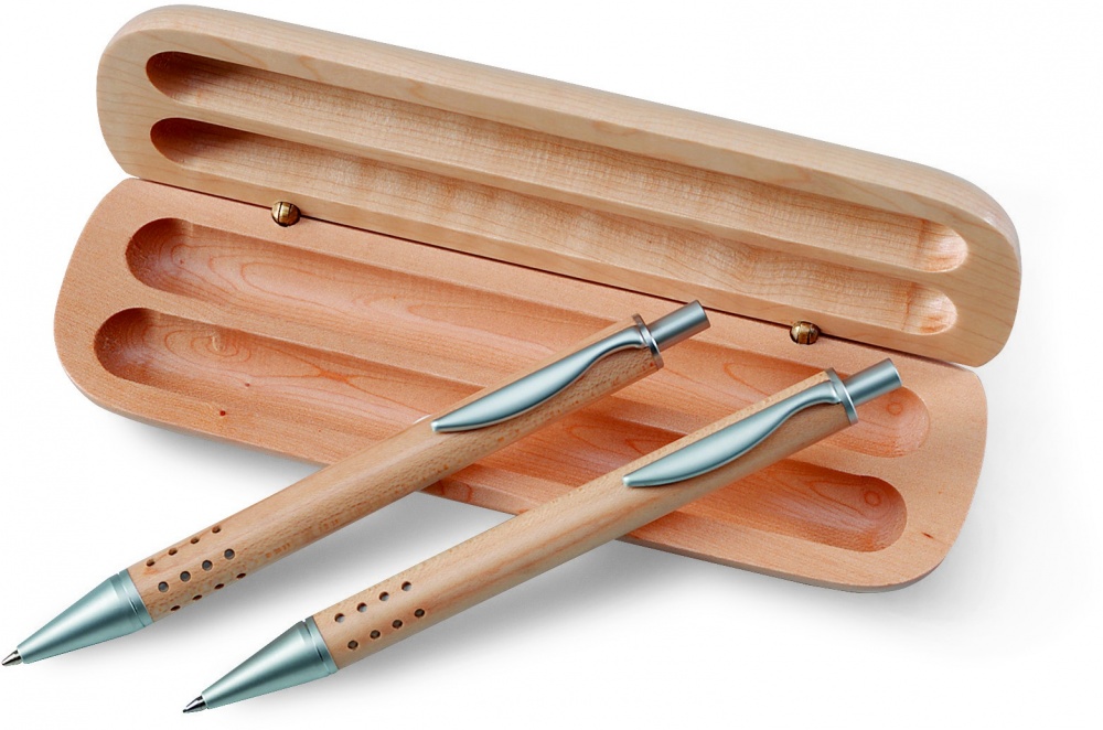 Logotrade promotional products photo of: Pen gift set in wooden box