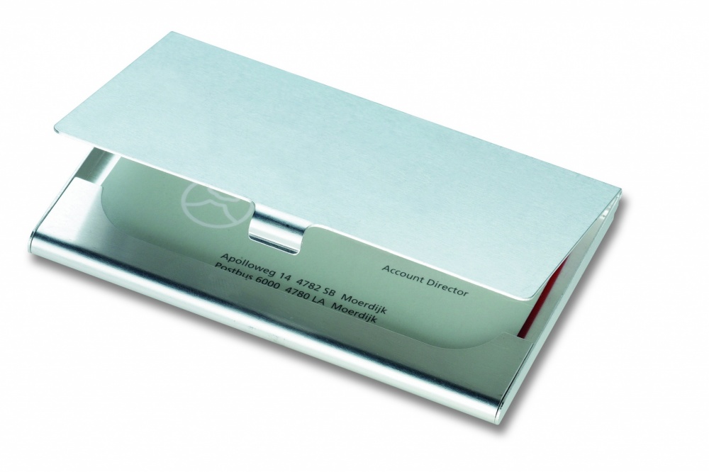 Logo trade promotional items image of: Aluminium business card holder