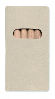 Logo trade promotional gifts image of: 6 coloured pencils in box