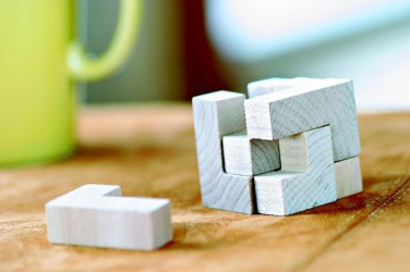 Logotrade promotional item picture of: Wooden puzzle in cotton pouch