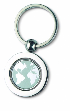 Logotrade promotional items photo of: Globe metal key ring  WORLD