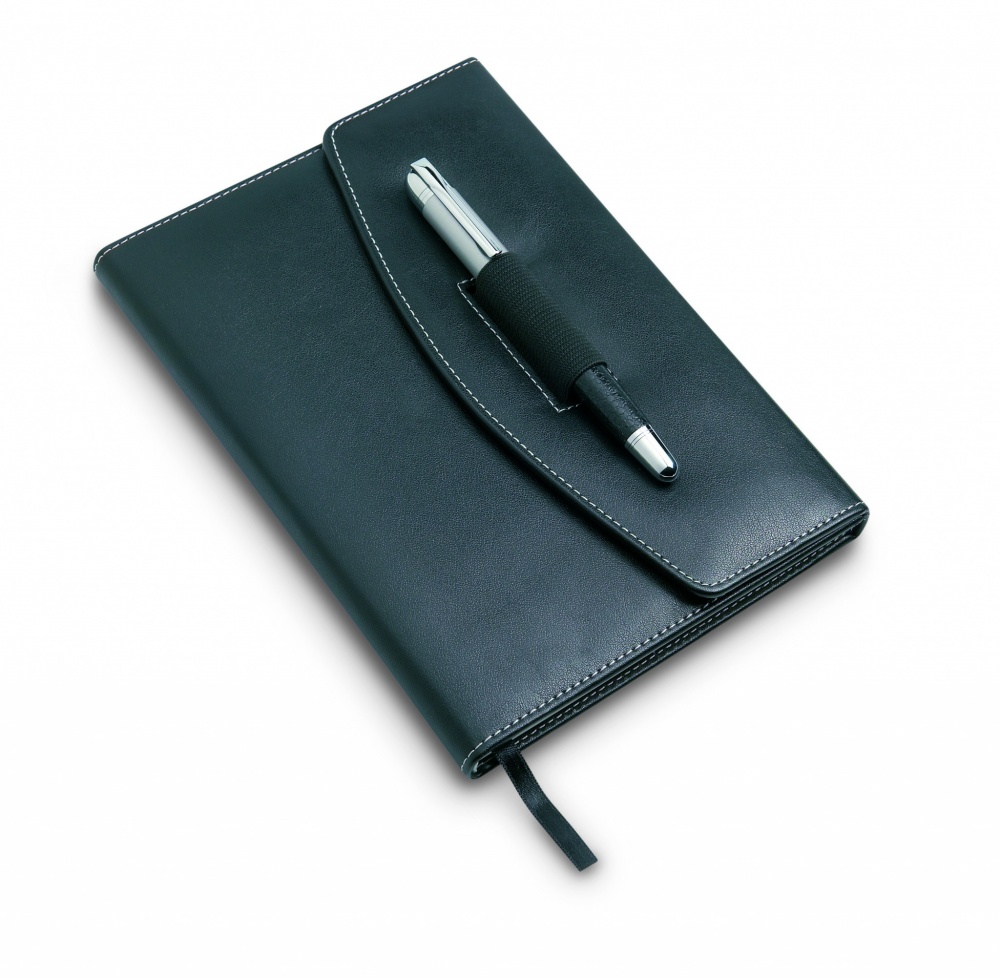 Logo trade promotional items image of: A5 notebook portfolio with pen