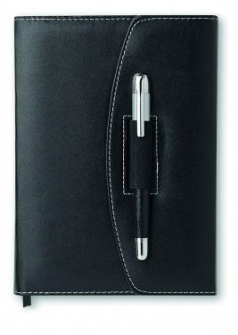 Logo trade promotional gifts image of: A5 notebook portfolio with pen