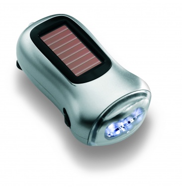 Logo trade corporate gifts image of: Dual powered dynamo torch