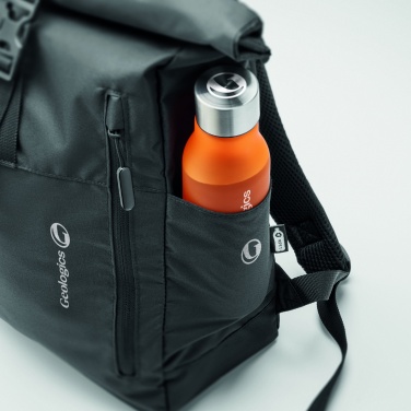 Logo trade promotional items image of: 300D RPET rolltop backpack