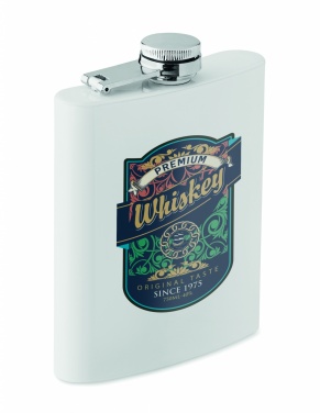 Logo trade business gifts image of: Sublimation slim hip flask