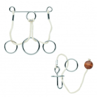 Logo trade promotional products image of: Set of 2 metal brain teasers