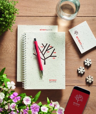 Logo trade promotional merchandise image of: A5 seed paper cover notebook