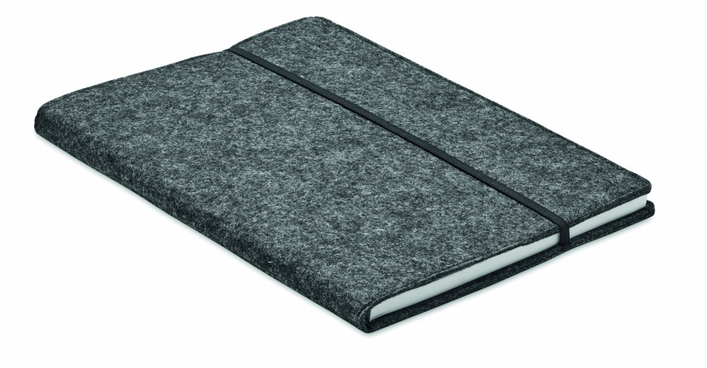 Logo trade promotional merchandise photo of: A5 notebook RPET felt