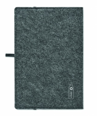 Logo trade business gifts image of: A5 notebook RPET felt