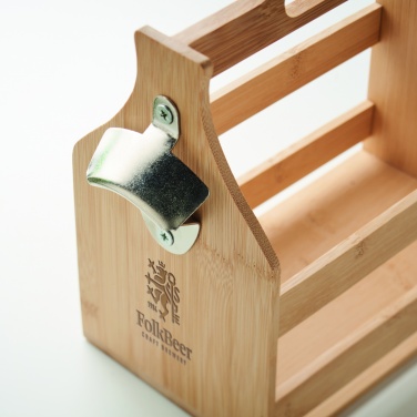 Logo trade promotional gifts picture of: 6 beer crate in bamboo