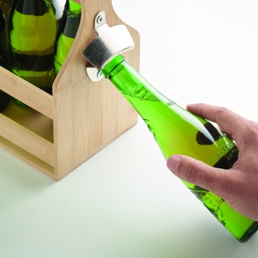 Logotrade promotional giveaway picture of: 6 beer crate in bamboo