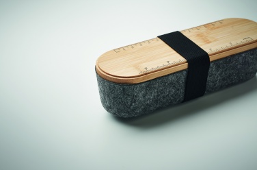 Logotrade promotional merchandise picture of: RPET felt pencil case with lid