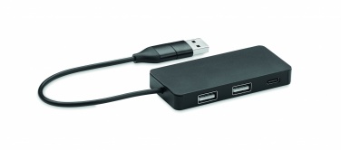 Logo trade business gift photo of: 3 port USB hub with 20cm cable