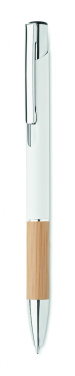 Logotrade promotional gift picture of: Ballpoint pen made of aluminum with a bamboo grip