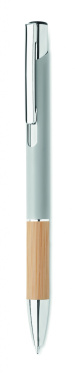 Logotrade promotional item image of: Ballpoint pen made of aluminum with a bamboo grip
